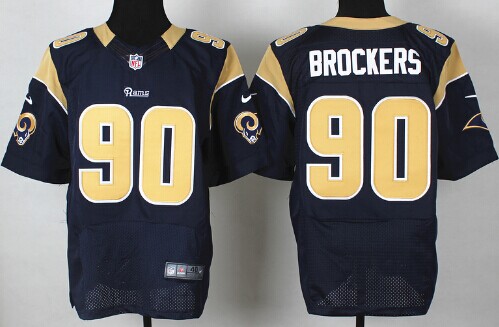 Nike St. Louis Rams #90 Michael Brockers Navy Blue Elite Jersey