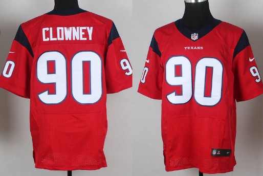 Nike Houston Texans #90 Jadeveon Clowney Red Elite Jersey