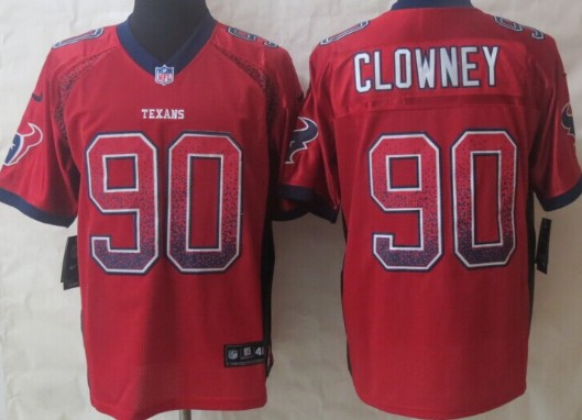 Nike Houston Texans #90 Jadeveon Clowney 2013 Drift Fashion Red Elite Jersey