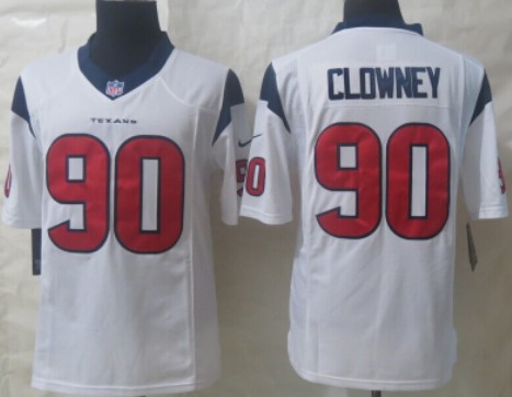 Nike Houston Texans #90 Jadeveon Clowney White Limited Jersey