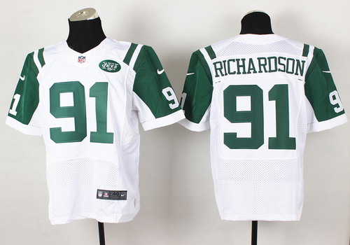 Nike New York Jets #91 Sheldon Richardson White Elite Jersey