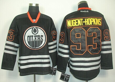Edmonton Oilers #93 Ryan Nugent-Hopkins Black Ice Jersey