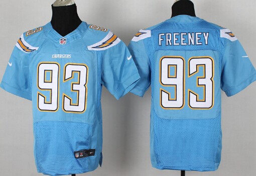 Nike San Diego Chargers #93 Dwight Freeney 2013 Light Blue Elite Jersey