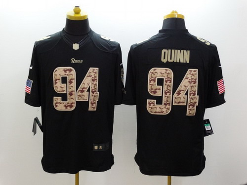 Nike St. Louis Rams #94 Robert Quinn Salute to Service Black Limited Jersey