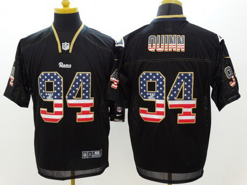 Nike St. Louis Rams #94 Robert Quinn 2014 USA Flag Fashion Black Elite Jersey