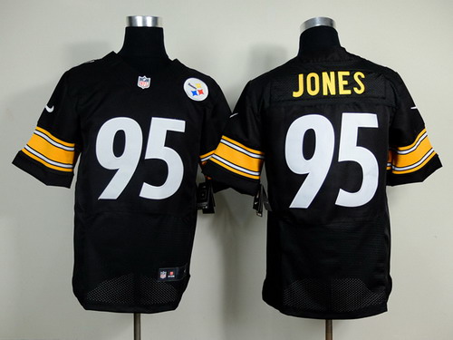 Nike Pittsburgh Steelers #95 Jarvis Jones Black Elite Jersey