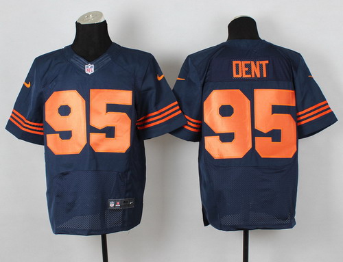 Nike Chicago Bears #95 Richard Dent Blue With Orange Elite Jersey
