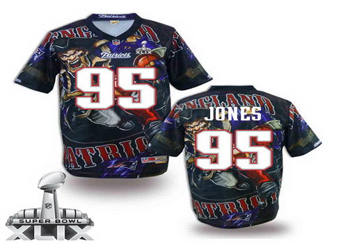 Nike New England Patriots #95 Chandler Jones 2015 Super Bowl XLIX Fanatic Fashion Elite Jersey