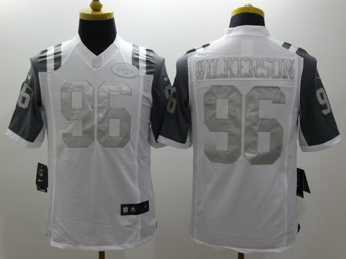 Nike New York Jets #96 Muhammad Wilkerson Platinum White Limited Jersey