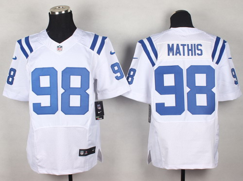 Nike Indianapolis Colts #98 Robert Mathis White Elite Jersey