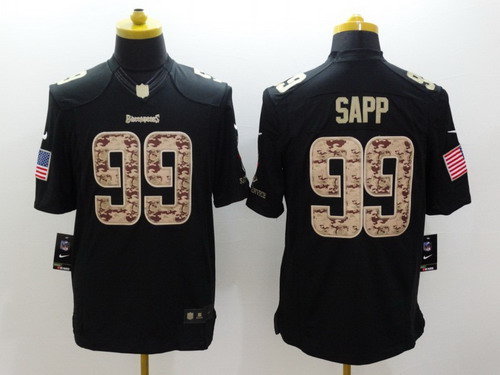 Nike Tampa Bay Buccaneers #99 Warren Sapp Salute to Service Black Limited Jersey