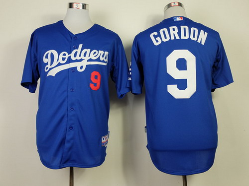 Los Angeles Dodgers #9 Dee Gordon Blue Jersey