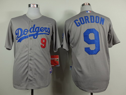 Los Angeles Dodgers #9 Dee Gordon 2014 Gray Jersey