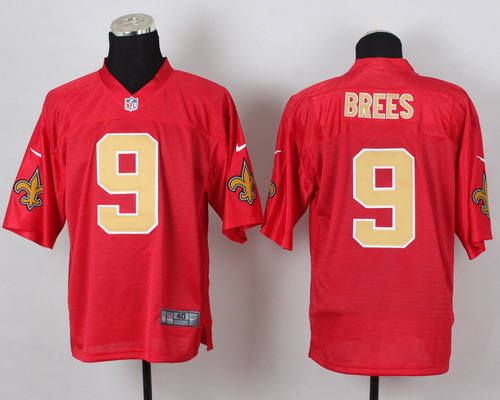 Nike New Orleans Saints #9 Drew Brees 2014 QB Red Elite Jersey