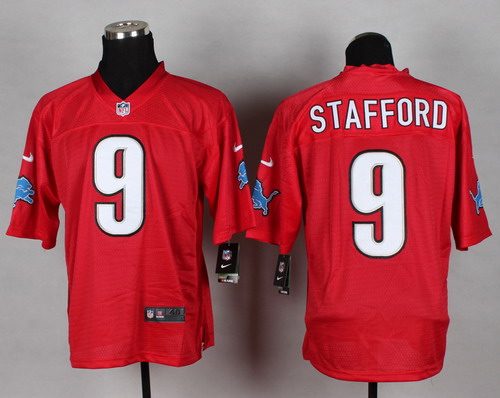 Nike Detroit Lions #9 Matthew Stafford 2014 QB Red Elite Jersey