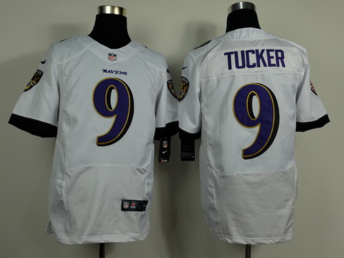Nike Baltimore Ravens #9 Justin Tucker 2013 White Elite Jersey