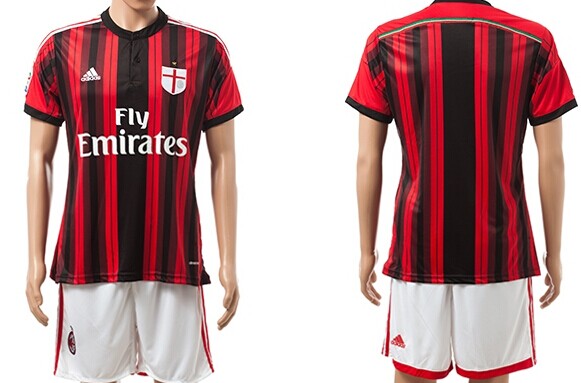 2014/15 AC Milan Blank (or Custom) Home Soccer Shirt Kit