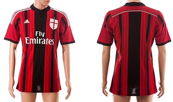 2014/15 AC Milan Blank (or Custom) Home Soccer AAA+ T-Shirt
