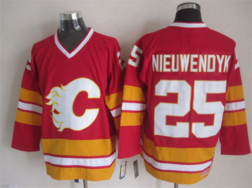 NHL Calgary Flames #25 Joe Nieuwendyk Red Throwback CCM Jersey