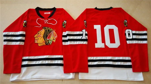 NHL Chicago Blackhawks #10 Patrick Sharp 1960-61 Red Vintage Jersey