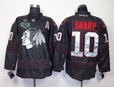 Chicago Blackhawks #10 Patrick Sharp 2015 Stanley Cup 2013 Black Ice Jersey