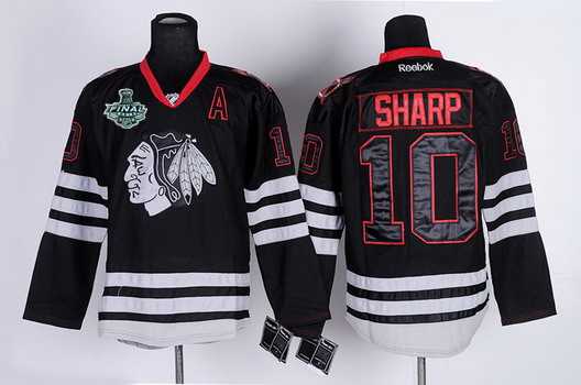 Chicago Blackhawks #10 Patrick Sharp 2015 Stanley Cup Black Ice Jersey