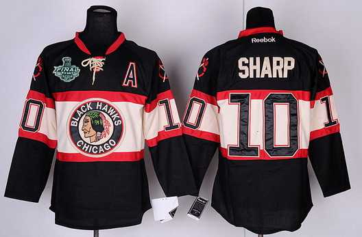 Chicago Blackhawks #10 Patrick Sharp 2015 Stanley Cup Black Third Jersey