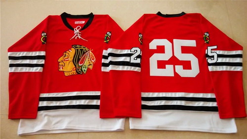 Chicago Blackhawks #25 Matt Carey 1960-61 Red Vintage Jersey