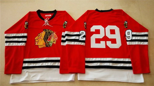 NHL Chicago Blackhawks #29 Bryan Bickell 1960-61 Red Vintage Jersey