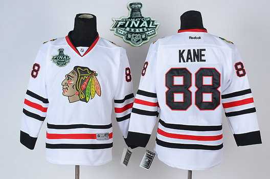 Chicago Blackhawks #88 Patrick Kane 2015 Stanley Cup White Kids Jersey
