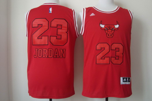 Chicago Bulls #23 Michael Jordan Red With Red Fashion Jersey