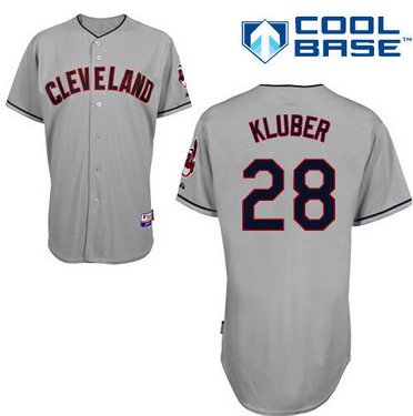Cleveland Indians #28 Corey Kluber Gray Jersey