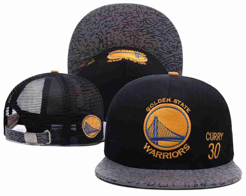Golden State Warriors Mesh Snapback Hat Black-TX9