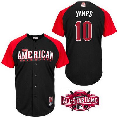 Men's American League Baltimore Orioles #10 Adam Jones 2015 MLB All-Star Black Jersey