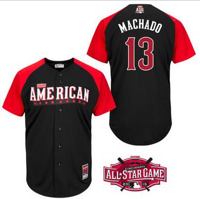 Men's American League Baltimore Orioles #13 Manny Machado 2015 MLB All-Star Black Jersey