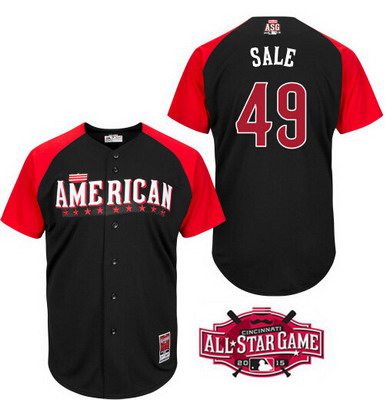 Men's American League Chicago White Sox #49 Chris Sale 2015 MLB All-Star Black Jersey