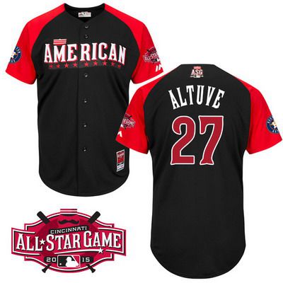 Men's American League Houston Astros #27 Jose Altuve 2015 MLB All-Star Black Jersey