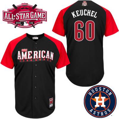 Men's American League Houston Astros #60 Dallas Keuchel 2015 MLB All-Star Black Jersey