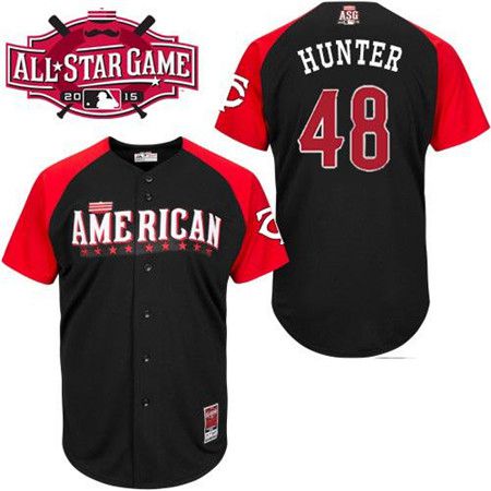 Men's American League Minnesota Twins #48 Torii Hunter 2015 MLB All-Star Black Jersey