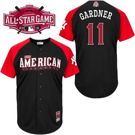 Men's American League New York Yankees #11 Brett Gardner 2015 MLB All-Star Black Jersey