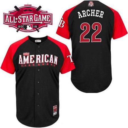 Men's American League Tampa Bay Rays #22 Chris Archer 2015 MLB All-Star Black Jersey