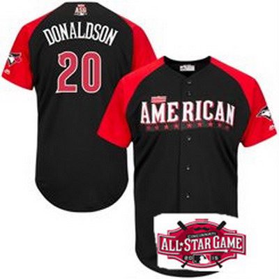 Men's American League Toronto Blue Jays #20 Josh Donaldson 2015 MLB All-Star Black Jersey