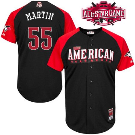Men's American League Toronto Blue Jays #55 Russell Martin 2015 MLB All-Star Black Jersey