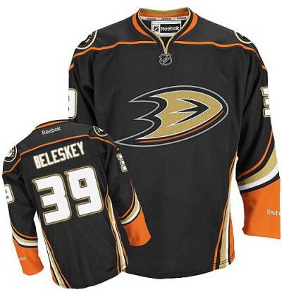 Men's Anaheim Ducks #39 Matt Beleskey Black Third Jersey