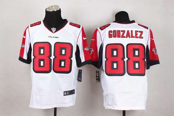 Men's Atlanta Falcons #88 Tony Gonzalez Nike White Elite Jersey