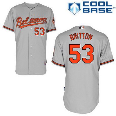 Men's Baltimore Orioles #53 Zach Britton Gray Jersey