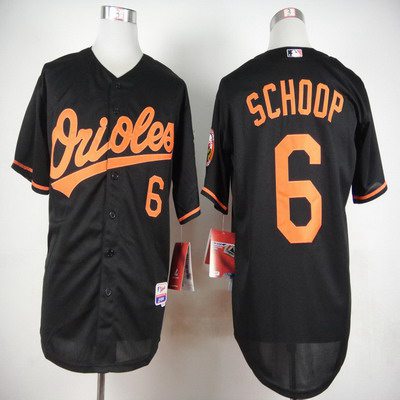 Men's Baltimore Orioles #6 Jonathan Schoop Black Jersey