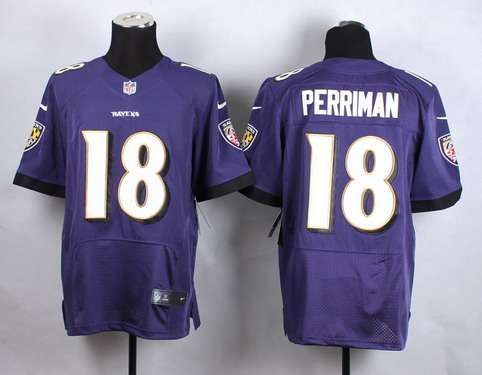 Men's Baltimore Ravens #18 Breshad Perriman Nike Purple Elite Jersey
