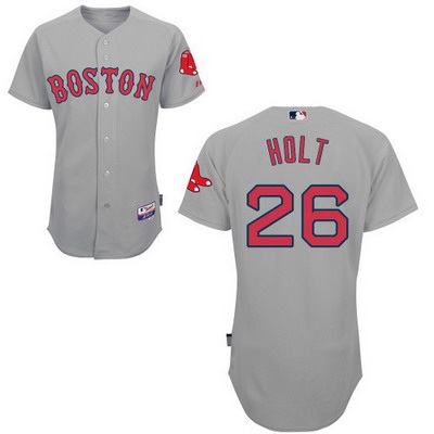 Men's Boston Red Sox #26 Brock Holt 2014 Gray Jersey