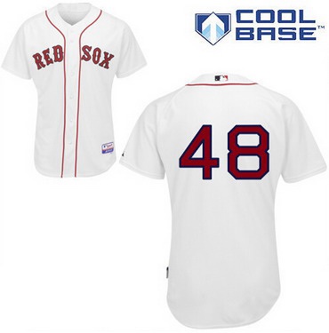 Men's Boston Red Sox #48 Pablo Sandoval White Jersey
